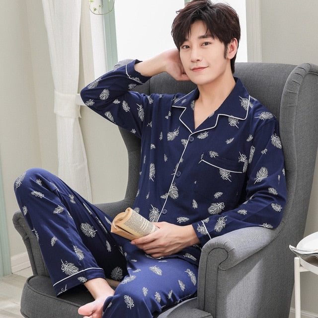 Spring  Autumn Men Sleepwear