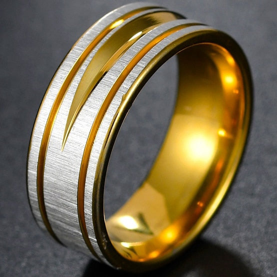 Stainless Steel Thin Blue Line Ring - Shopeasywear