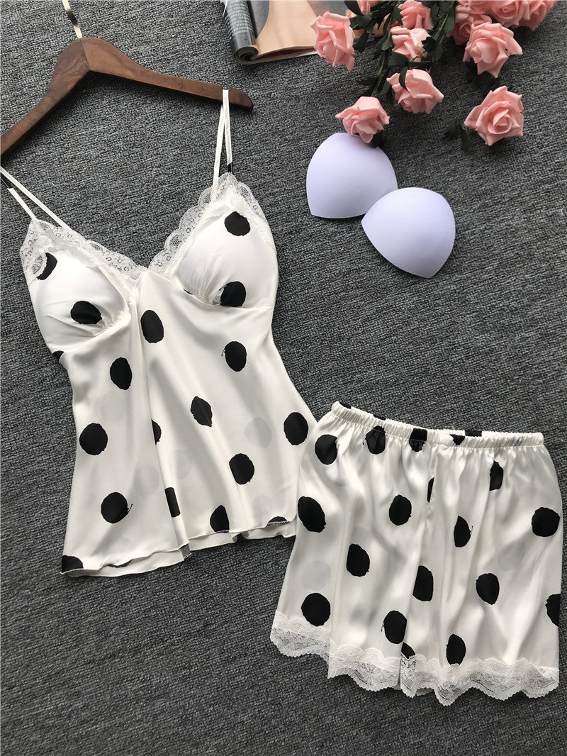 Sexy Women Pajamas with Chest Pad