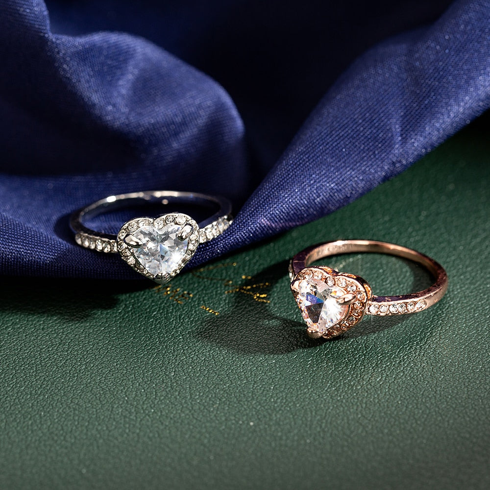 Heart Shaped  Wedding Rings For Women - Shopeasywear