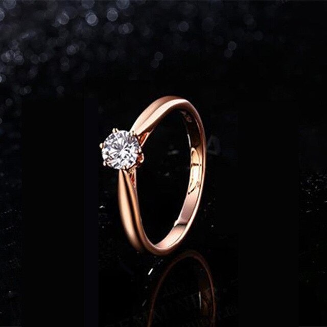 Classic Wedding Rings For Women Forever Simple Style Six Claws Cubic Zirconia 3 Color Wedding Gift Fashion Jewelry KCR033 - Shopeasywear