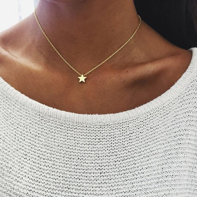 Tiny Heart Star Necklace - Jeglowstore