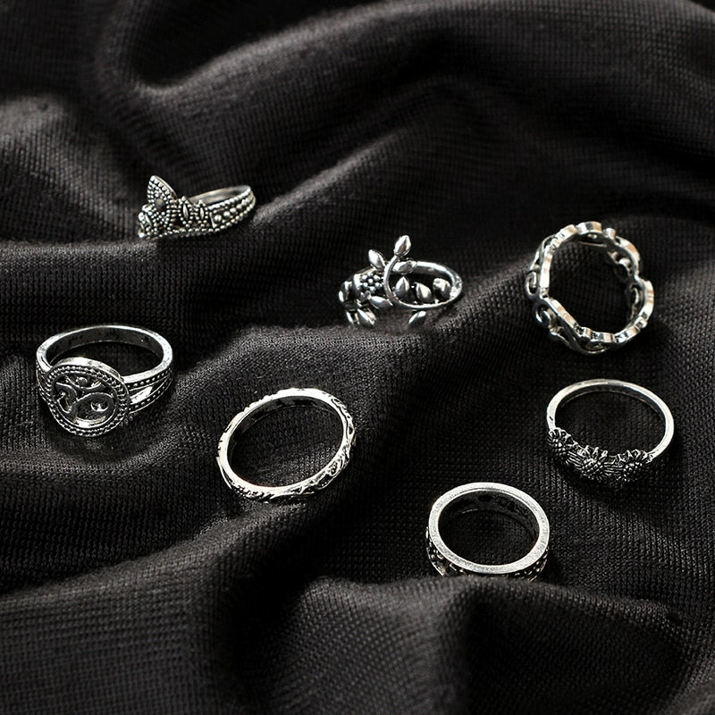 9pcs/set Boho Midi Finger Rings Set for Women - Shopeasywear