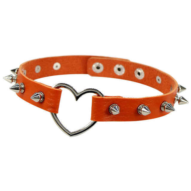 Heart Round Choker Necklace