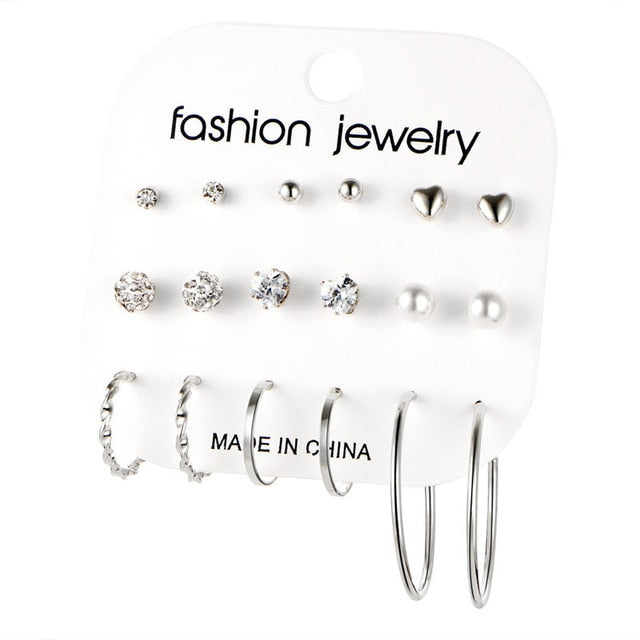 Minimalist Mixed Small Earrings Set - Shopeasywear