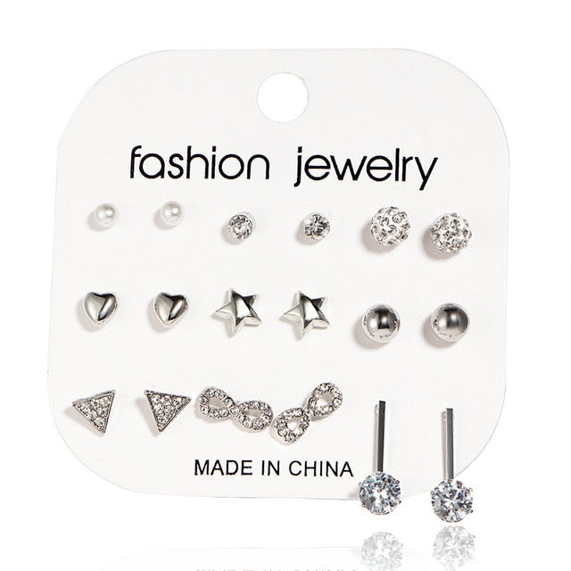 Minimalist Mixed Small Earrings Set - Shopeasywear