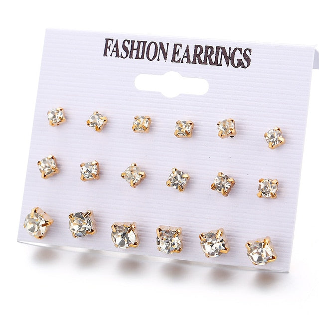Minimalist Mixed Small Earrings Set - Shopeasywear