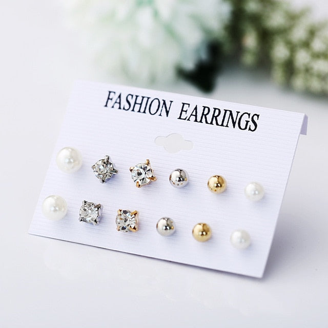 Minimalist Mixed Small Earrings Set - Shopeasywear