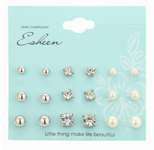 Minimalist Mixed Small Earrings Set - Shopeasywear