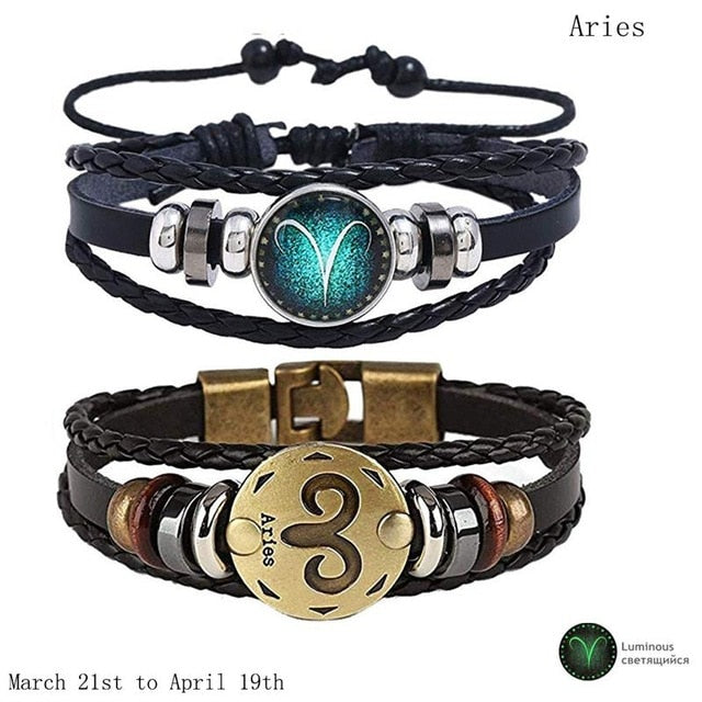 Luminous Charm Leather Bracelet - Shopeasywear