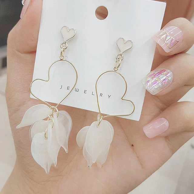 Fashion Trendy earrings flowers stud earrings for women Vintage creative temperament contracted woman stud earrings fine jewelry - Shopeasywear