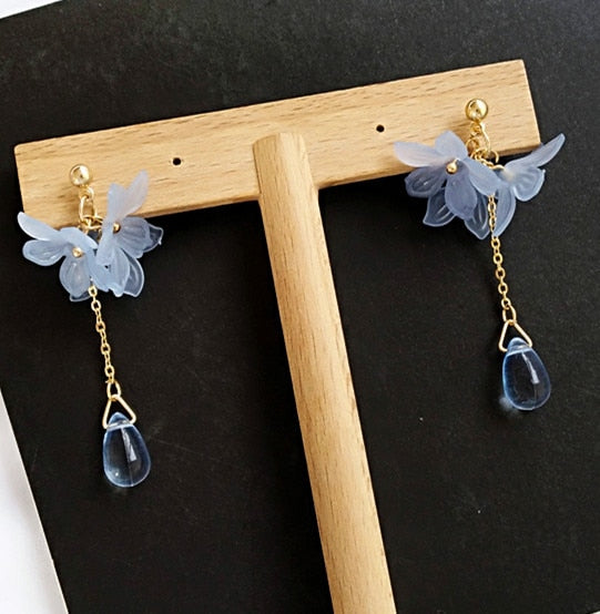 Fashion Trendy earrings flowers stud earrings for women Vintage creative temperament contracted woman stud earrings fine jewelry - Shopeasywear