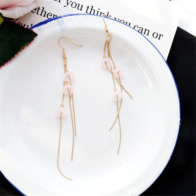 Fashion Trendy earrings flowers stud earrings for women Vintage creative temperament contracted woman stud earrings fine jewelry - Shopeasywear