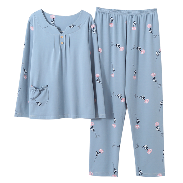 Top + Long Pant Woman Pajama Set