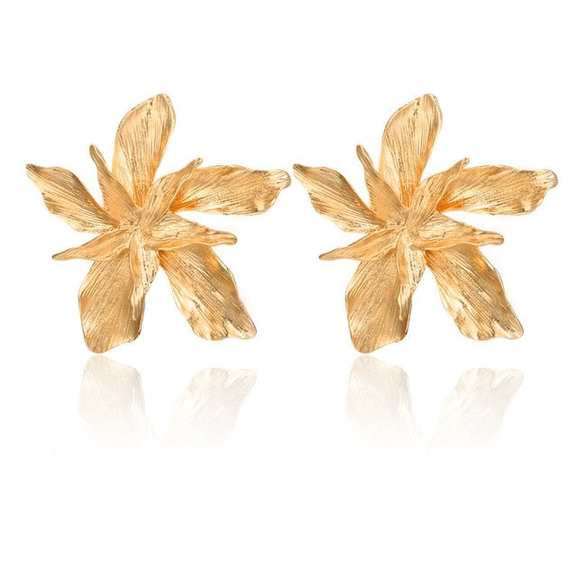 DIEZI Exaggeration Fashion Big Flower Dangle Drop Earrings For Women Ladies Statement Pendant Earrings 2019 New Pendientes - Shopeasywear