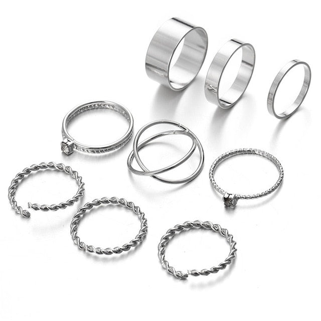 30pcs/set Gold Ring Set