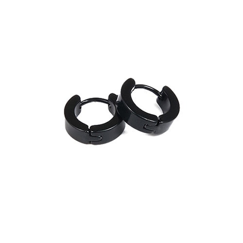 1 pair Punk Black Multiple Styles Stainless Earrings - Jeglow store