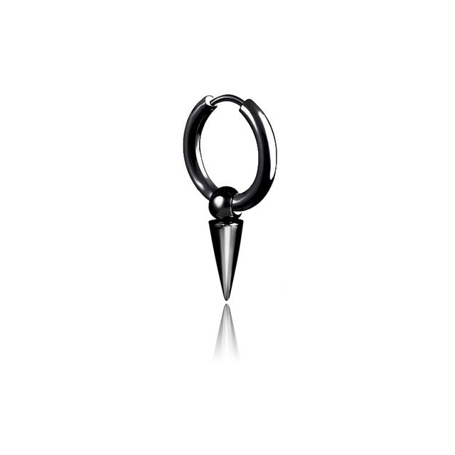 1 pair Punk Black Multiple Styles Stainless Earrings - Jeglow store