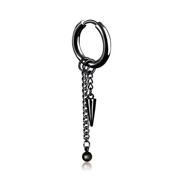 1 pair Punk Black Multiple Styles Stainless Earrings - Jeglow store