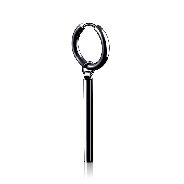 1 pair Punk Black Multiple Styles Stainless Earrings - Jeglow store