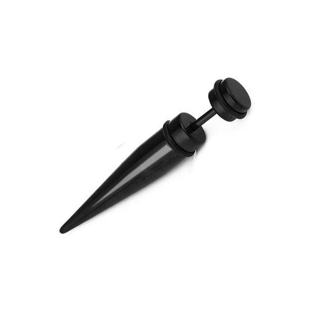 1 pair Punk Black Multiple Styles Stainless Earrings - Jeglow store