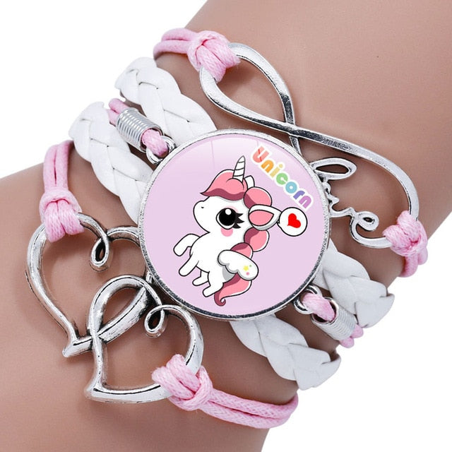 Unicorn Braided Kids Bracelet for Girls  Friendship Bracelets Jewelry Multi-layer Charm Bracelet Fashion Jewelry - Shopeasywear