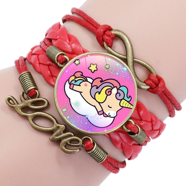 Unicorn Braided Kids Bracelet for Girls  Friendship Bracelets Jewelry Multi-layer Charm Bracelet Fashion Jewelry - Shopeasywear