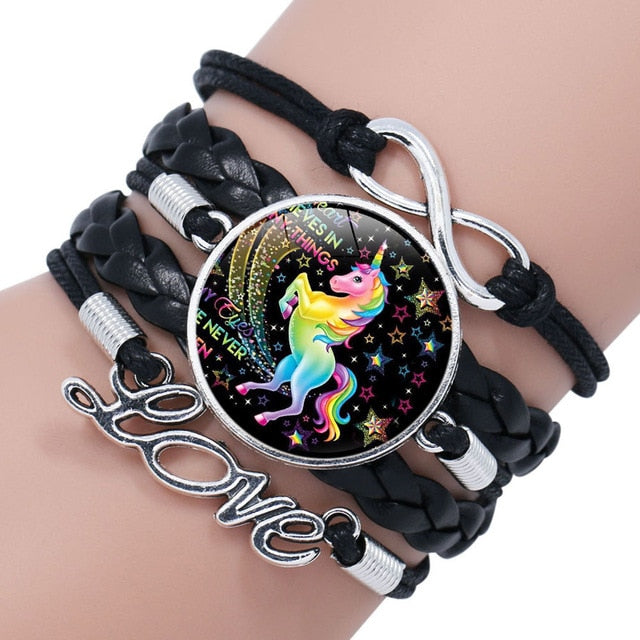 Unicorn Braided Kids Bracelet for Girls  Friendship Bracelets Jewelry Multi-layer Charm Bracelet Fashion Jewelry - Shopeasywear