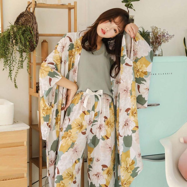 4 Pcs Women Pajamas Set