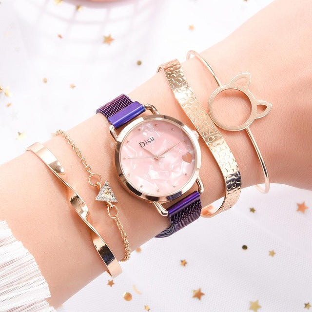 Luxury & Bracelet Set Gift Watch - Shopeasywear