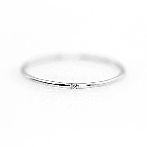 Double Fair 2019 Minimal Zircon Finger Rings For Women Gift 3 Color 1mm Full Round Thin Fashion Jewelry Ring HotSale KCR101M - Shopeasywear