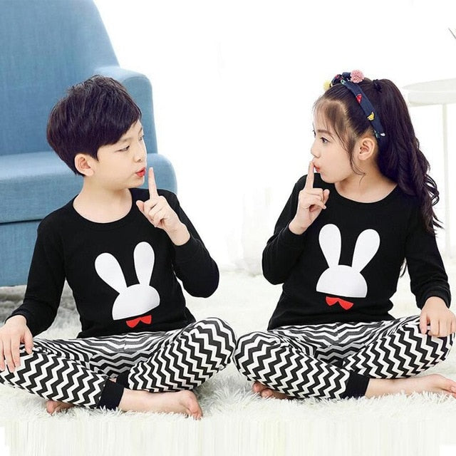 Autumn Winter Baby Girls Pajamas Sets