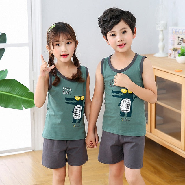 Autumn Winter Baby Girls Pajamas Sets