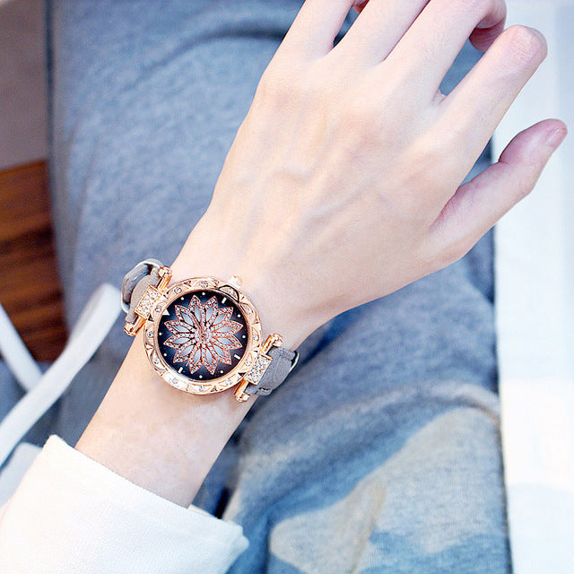 2019 Women Watches Bracelet set Starry Sky Ladies Bracelet Watch Casual Leather Quartz Wristwatch Clock Relogio Feminino - Shopeasywear