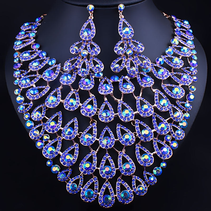 Full Rhinestones Wedding Necklace - Shopeasywear