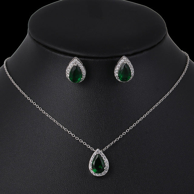 Water Drop Wedding Jewelry Sets