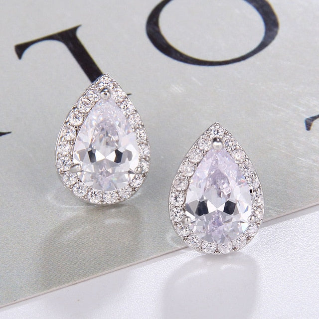 Water Drop Wedding Jewelry Sets