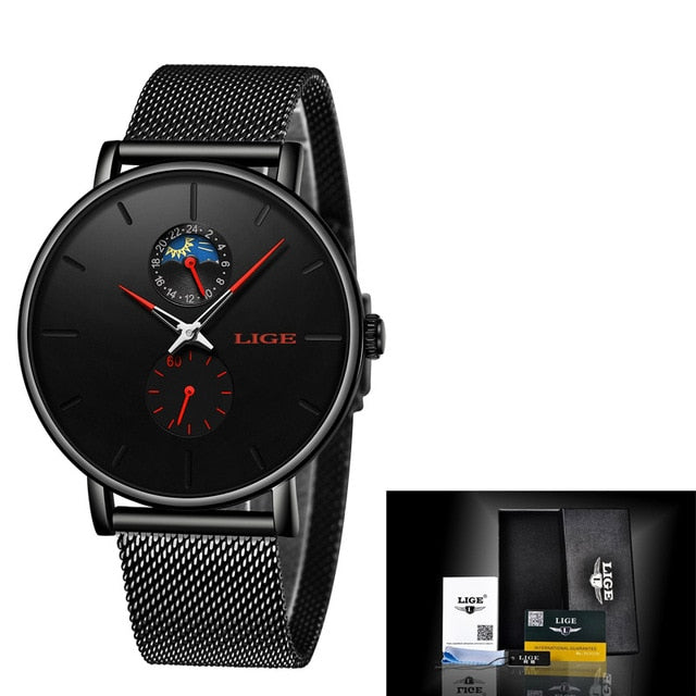 Reloj New LIGE Women Luxury Brand Watch Simple Quartz Clock Lady Waterproof Wristwatch Female Fashion Casual Watches Reloj Mujer - Shopeasywear
