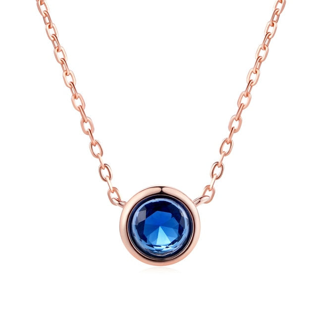 Cubic Zirconia Rose Pendant Necklace - Shopeasywear