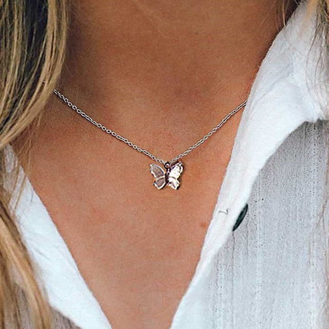 Butterfly Choker Necklace For Women