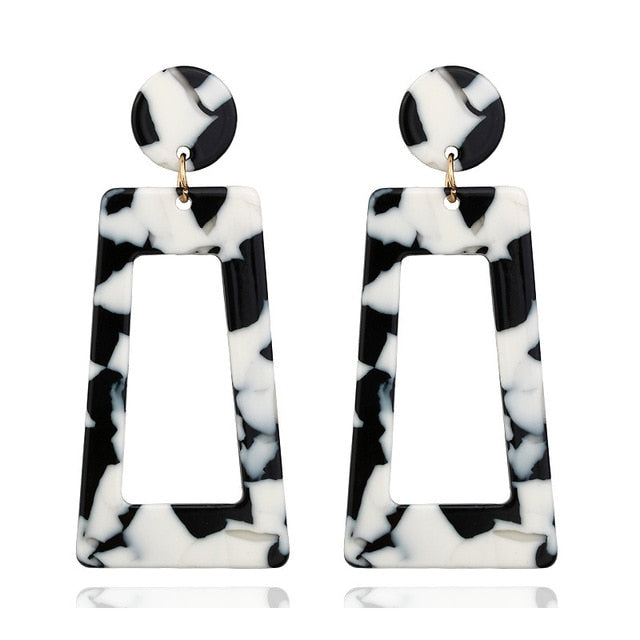 Acrylic Acetate Drop Earrings - Shopeasywear