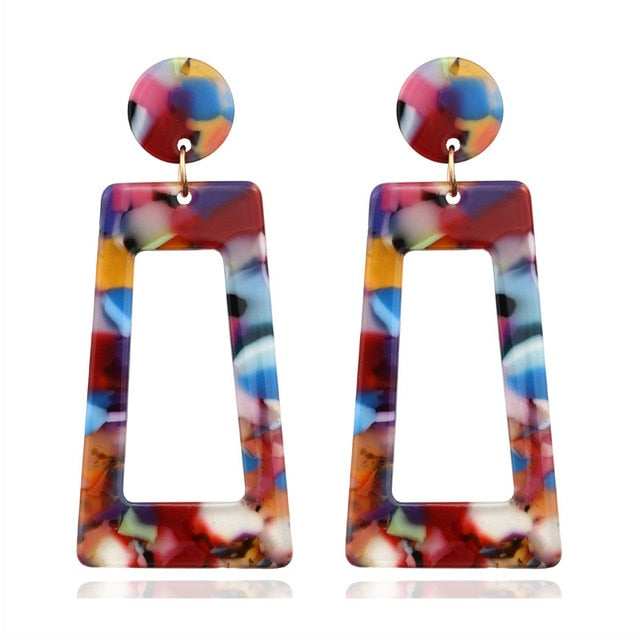 Acrylic Acetate Drop Earrings - Shopeasywear