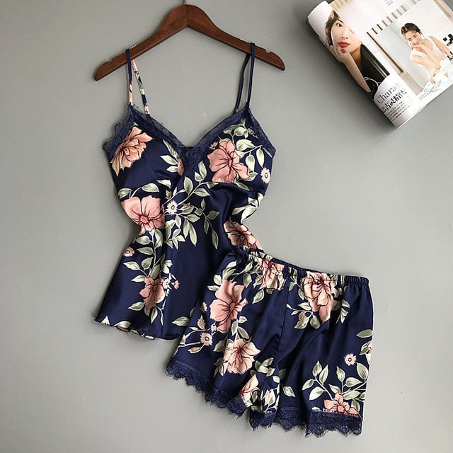 Spaghetti Strap Women Pajama Set - Jeglowstore