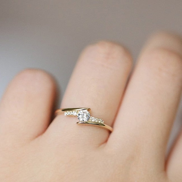 Cubic Zirconia Wedding Ring - Shopeasywear