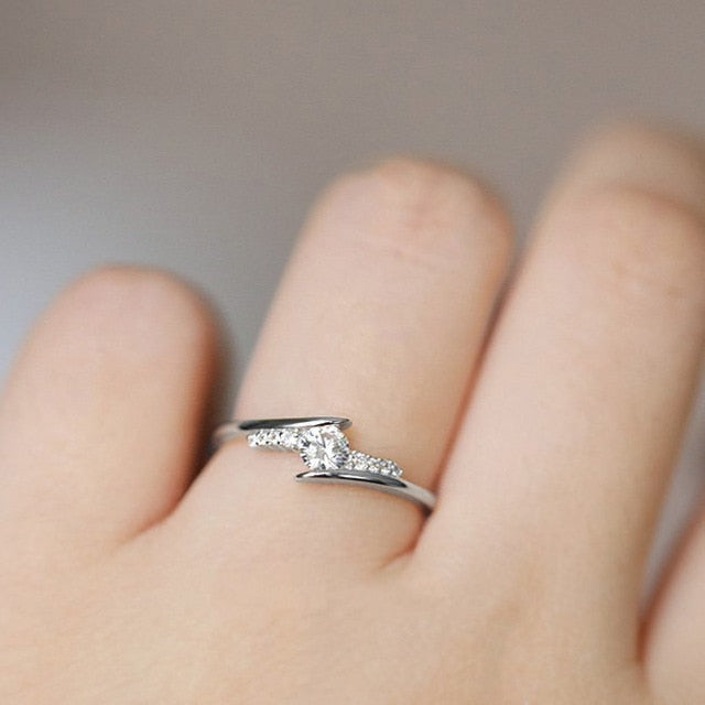 Cubic Zirconia Wedding Ring - Shopeasywear