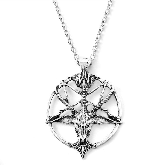 Goat Head Pendant Chain Necklace Jewelry - Shopeasywear