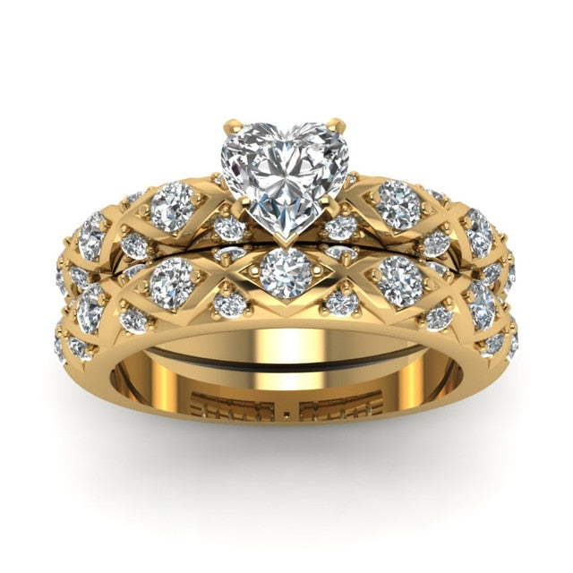 Double Green Blue Square Ring - Shopeasywear