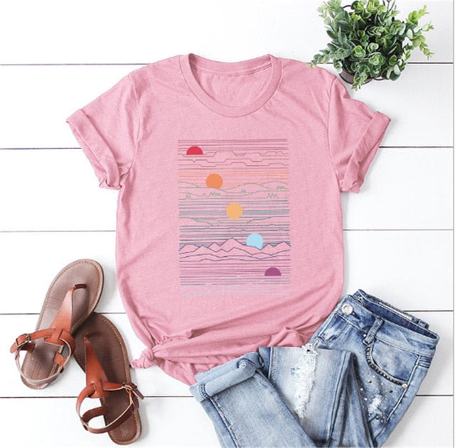 Short Sleeve O-Neck  Women T shirt