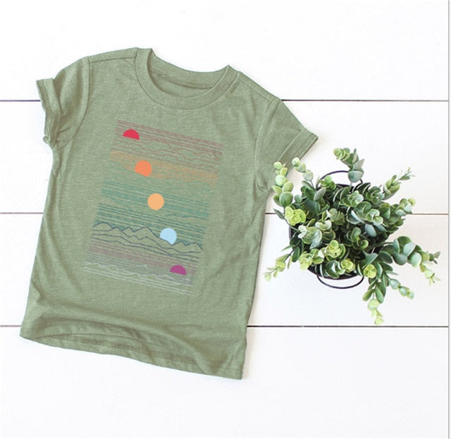 Short Sleeve O-Neck  Women T shirt