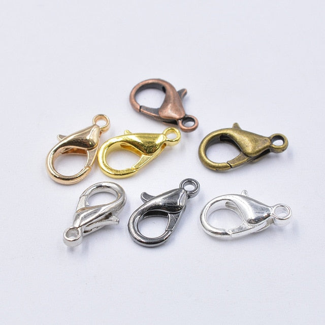Mixed 7 Color 10/12/14/16mm Metal Lobster - Shopeasywear